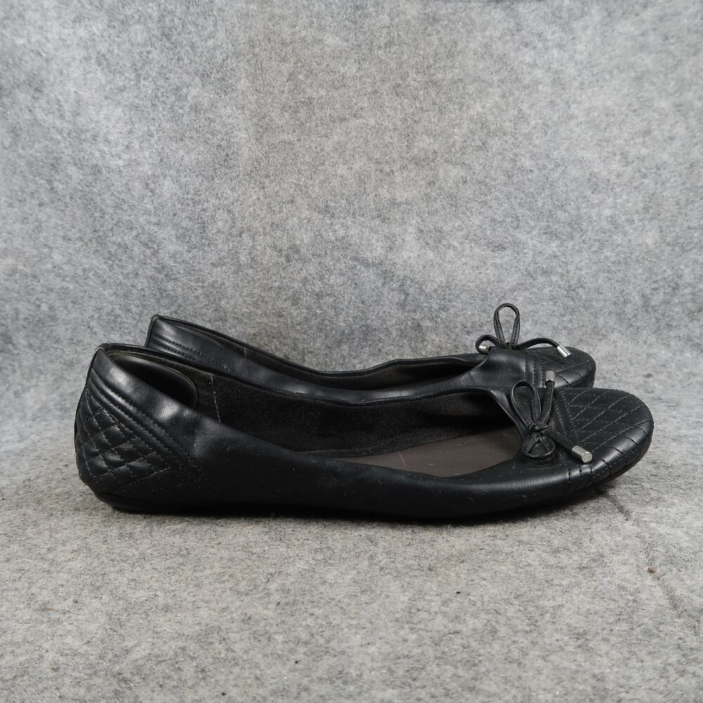Kelly & Katie Shoes Womens 9 Ballet Flats Slip On Casual Round Toe Black Quilted